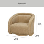 AVERO™ Sienna Swivel Accent Chair, Caramel Velvet Fabric - AVERO™