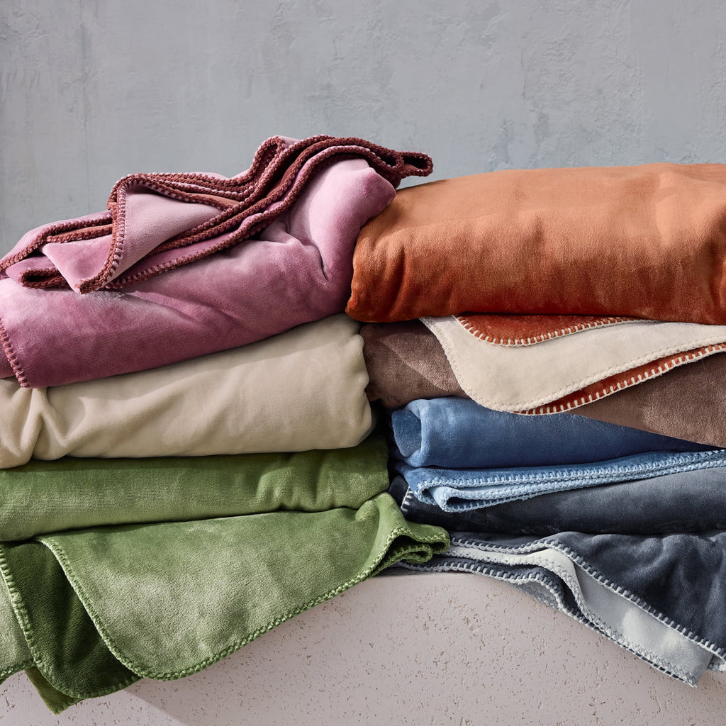 AVERO™ Luxury Velvet Plush Bonded Blanket, Dual Layer, Rust Front Beige Back, 90"x96" - AVERO™