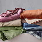 AVERO™ Luxury Velvet Plush Bonded Blanket, Dual Layer, Rust Front Beige Back, 90"x96" - AVERO™
