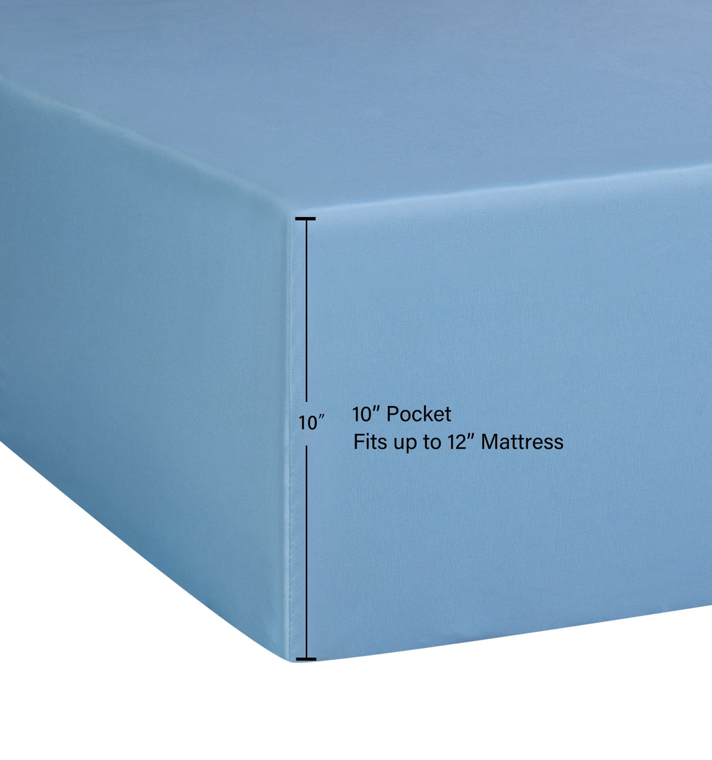 AVERO™ (4 pack) Basic Value Microfiber Bed Sheet Set, Light Blue, Twin, 3-Piece - AVERO™