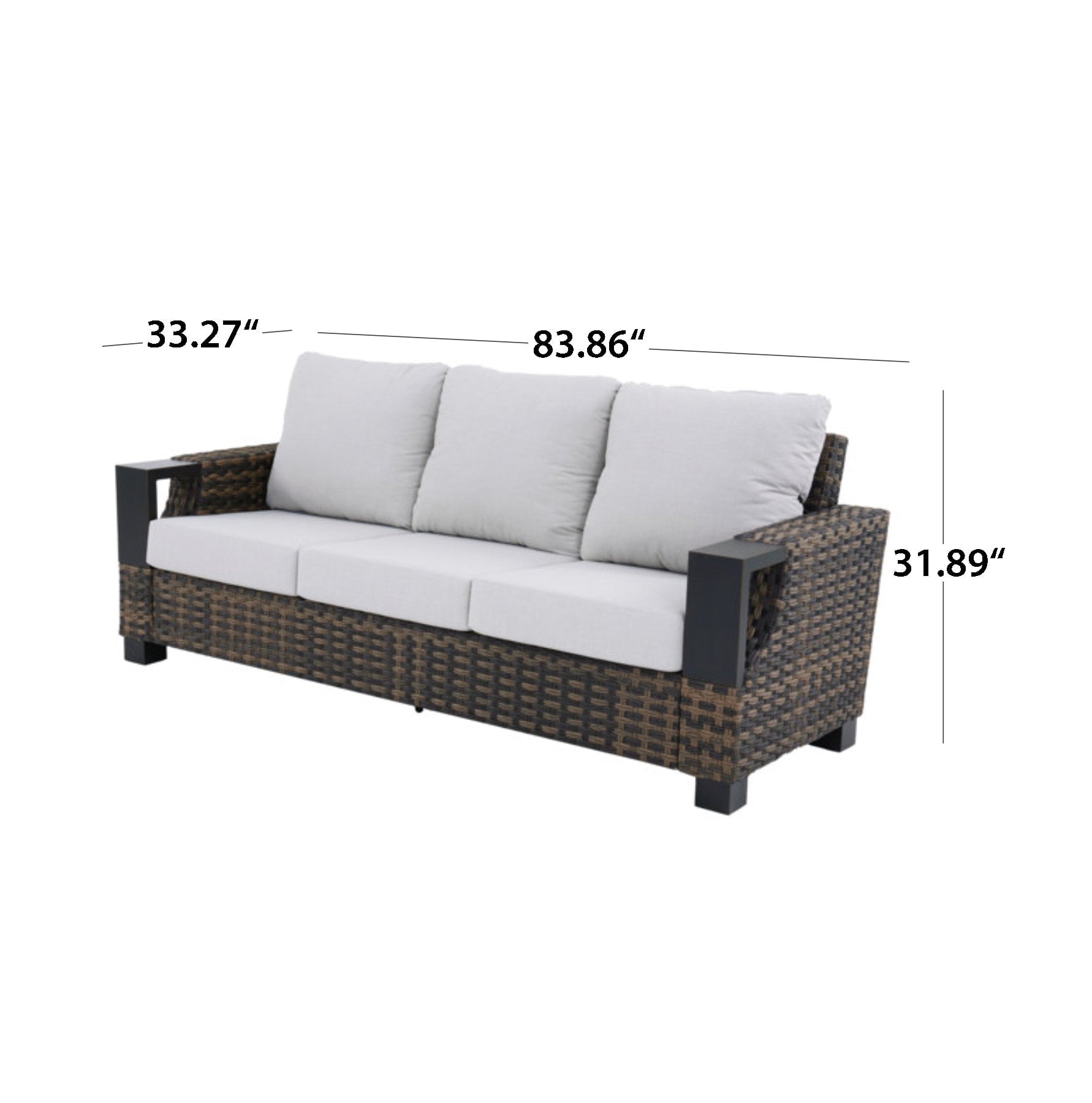 AVERO™ Rockport Outdoor Wicker Sofa, Brown - AVERO™