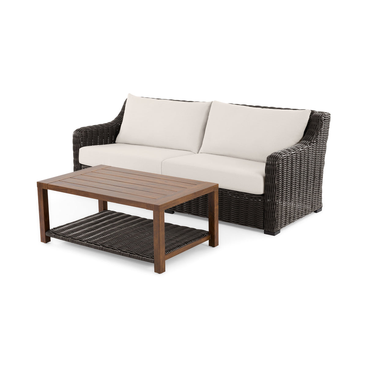 AVERO™ Bellamy Table, Dark Brown Wicker - AVERO™