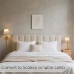 AVERO™ Contemporary Indoor 2-Pack Convertible LED Sconce Table Lamp, Gold - AVERO™