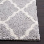 AVERO™ Gray & Ivory Plush Trellis Shag Indoor Area Rug, 5' x 7' - AVERO™
