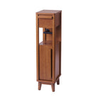 AVERO™ Greyson Slim Bathroom Storage Cabinet with Toilet Paper Holder, Walnut Finish - AVERO™
