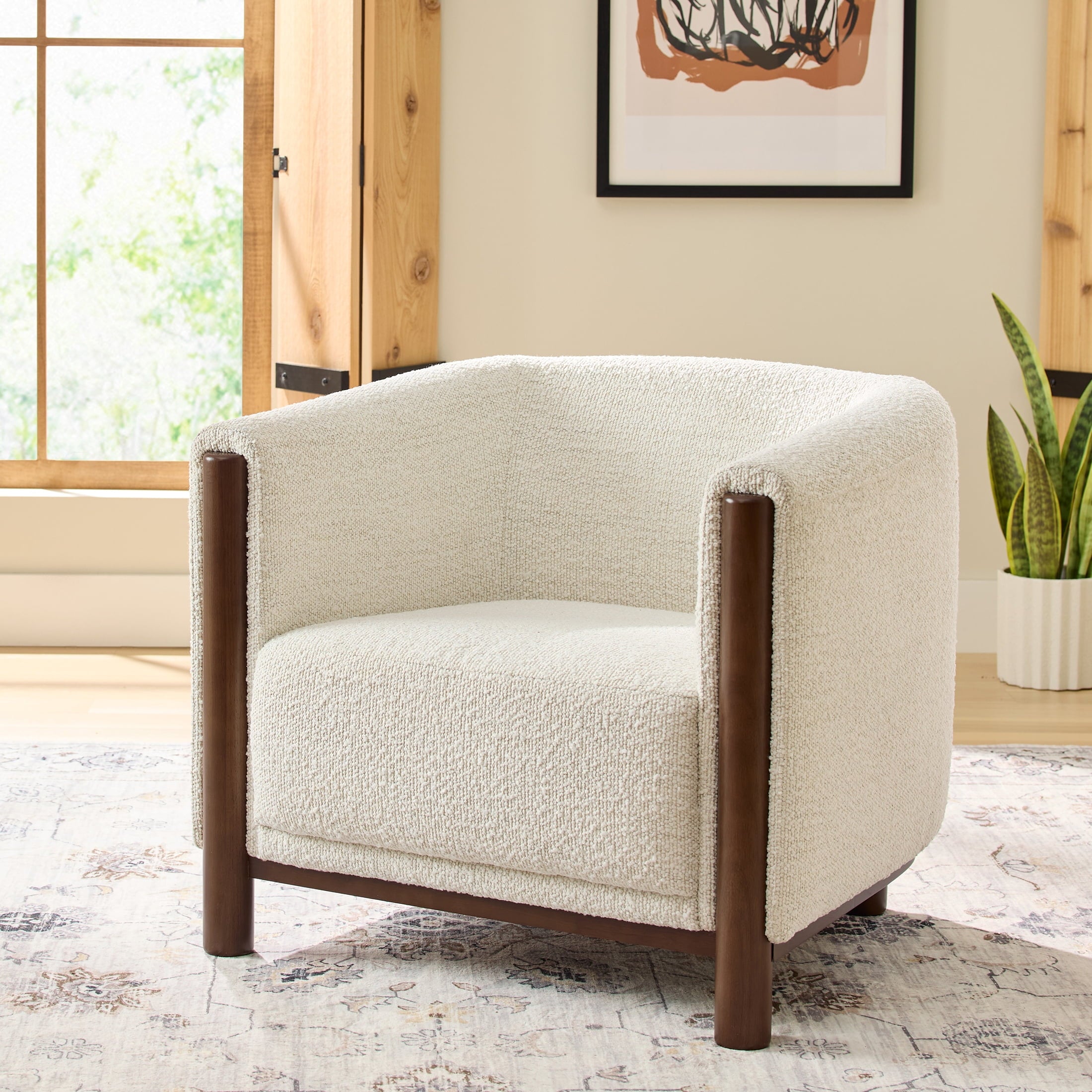 AVERO™ Adlin Accent Chair, Cream Boucle - AVERO™