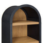 AVERO™ Juliet Narrow Arch Bookcase, Rich Black and Light Honey - AVERO™