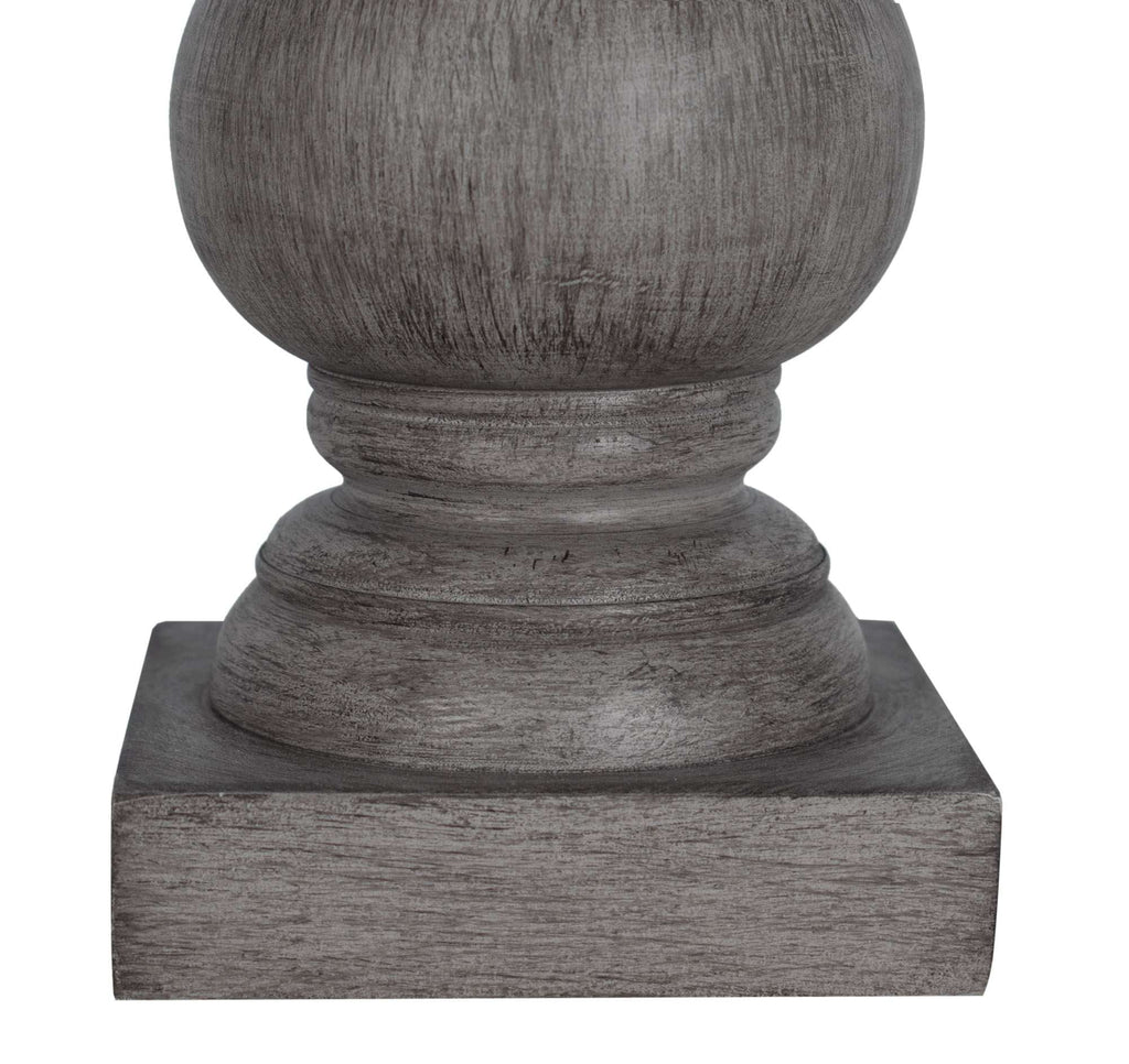 AVERO™ 4 Pack 12.75 in Mini Table Lamp Weathered Wood Finish Polyresin White Shade - AVERO™