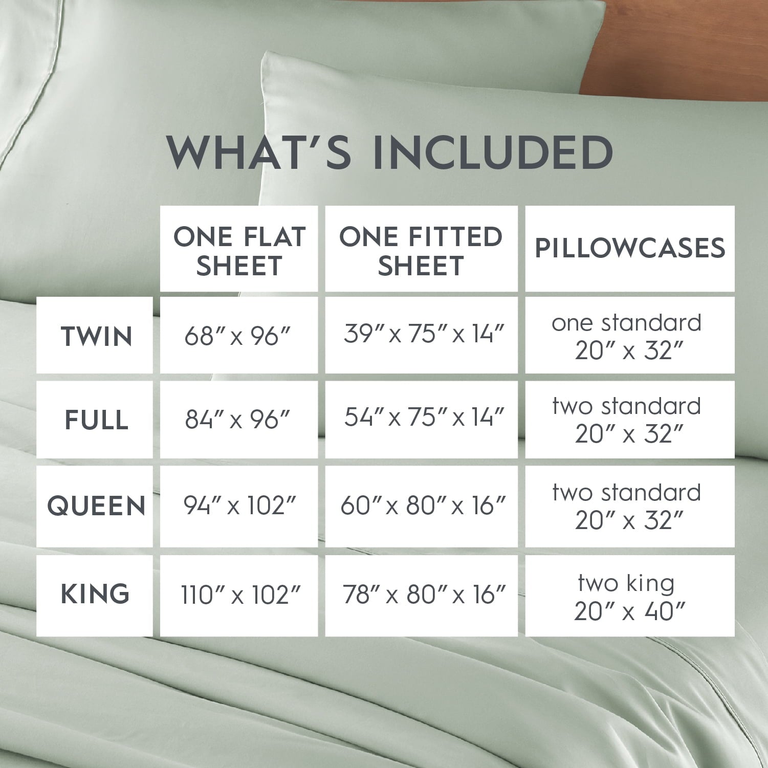 AVERO™ 4-Piece 300 Thread Count 100% Cotton Sateen Sheet Set, Soft Sea, Queen - AVERO™