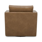 AVERO™ Steele Swivel Accent Chair, Camel Faux Leather - AVERO™