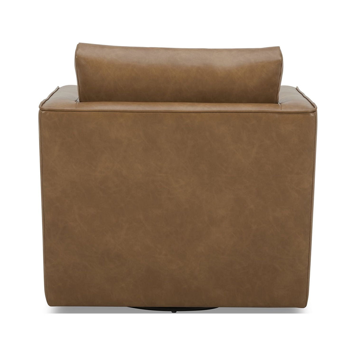 AVERO™ Steele Swivel Accent Chair, Camel Faux Leather - AVERO™