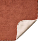 AVERO™ Luxury Velvet Plush Bonded Blanket, Dual Layer, Rust Front Beige Back, 90"x96" - AVERO™