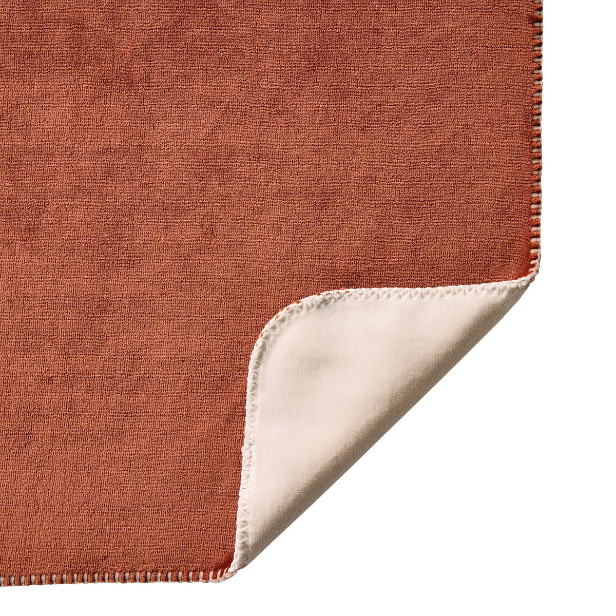 AVERO™ Luxury Velvet Plush Bonded Blanket, Dual Layer, Rust Front Beige Back, 90"x96" - AVERO™