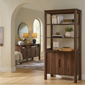 AVERO™ Adlin Bookcase with Doors, Walnut Finish - AVERO™