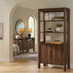 AVERO™ Adlin Bookcase with Doors, Walnut Finish - AVERO™