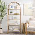 AVERO™ Nola Arch Bookcase, Gold Finish - AVERO™
