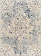 AVERO™ Abstract with Fringe 5'2" x 7' Area Rug for Living Room Bedroom Ivory - AVERO™