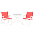 AVERO™ Albany Lane 3-Piece Outdoor Bistro Set, Red/White - AVERO™