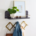 AVERO™ 23 inch Black Shelf with Gold Metal Rail - AVERO™