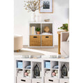AVERO™ 4 Cube Storage and 2 Quad Shelf Insert, White Texture - AVERO™