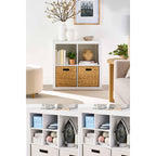 AVERO™ 4 Cube Storage and 2 Quad Shelf Insert, White Texture - AVERO™