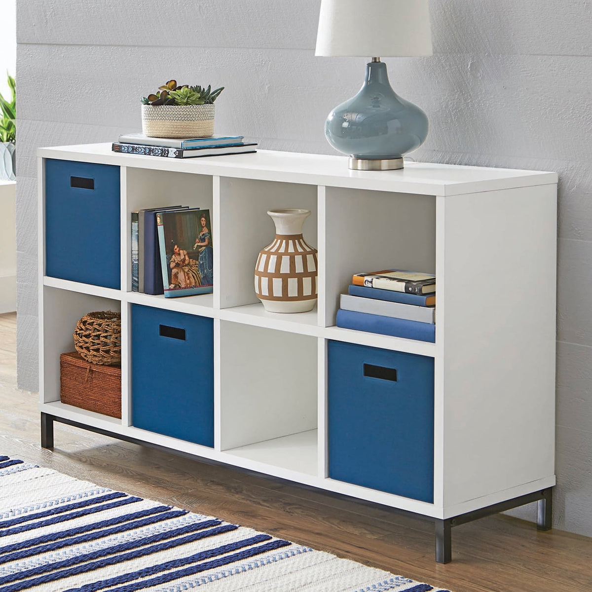 AVERO™ 8-Cube Organizer with Metal Base, Vintage Walnut