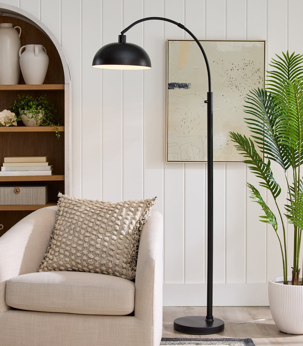 AVERO™ Black Finish Arch Dome Floor Lamp - AVERO™