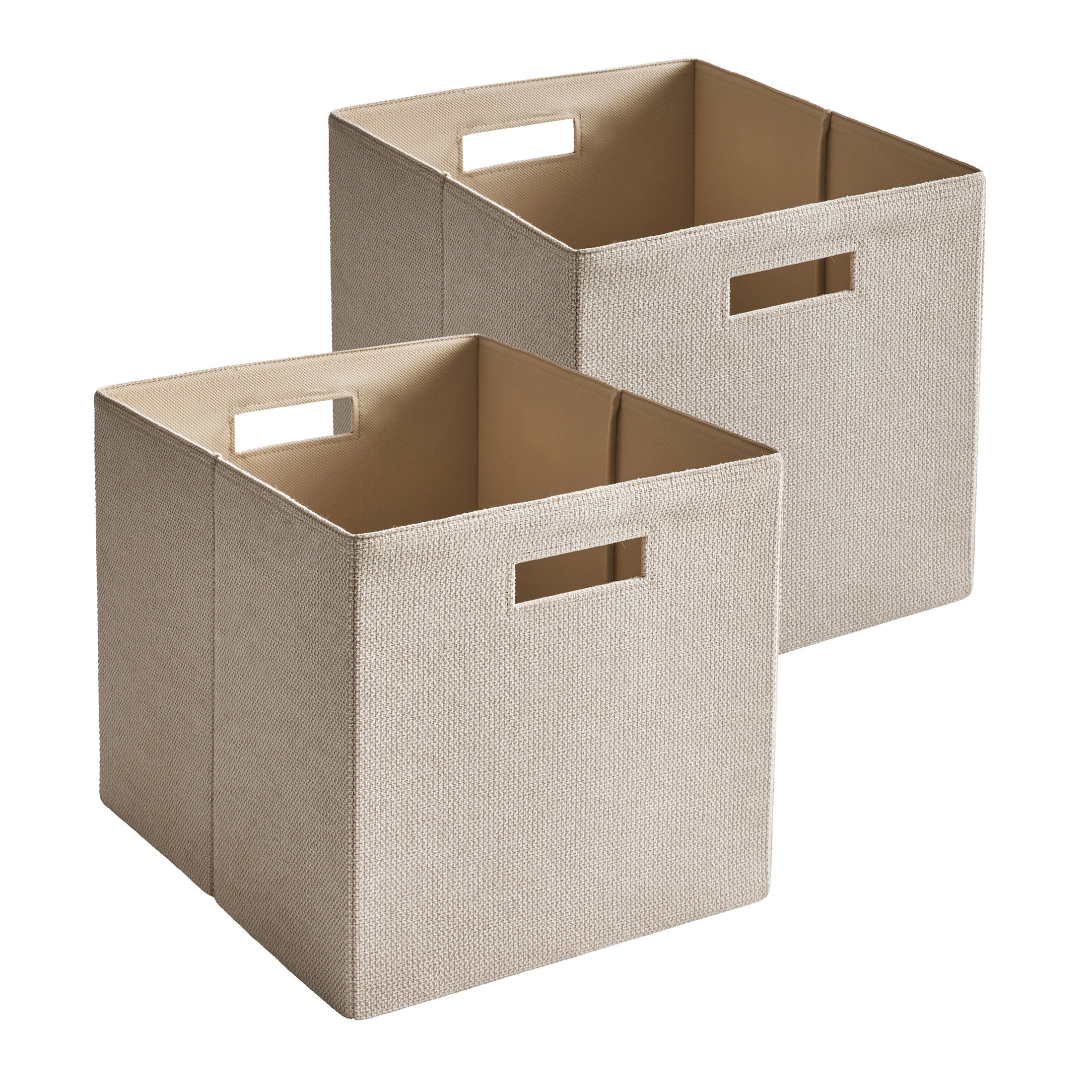 AVERO™ Fabric Cube Storage Bins, Natural, 2 Pack