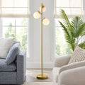 AVERO™ 3-Globe Freestanding Floor Lamp, 65 in, Frosted Glass Shades, Foot Switch - AVERO™