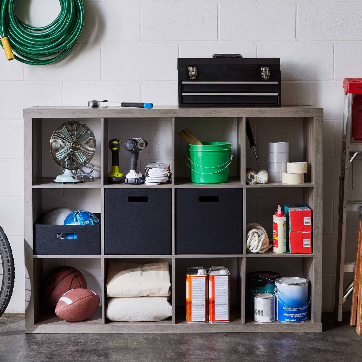 AVERO™ 12 Cube Storage Organizer, Solid Black