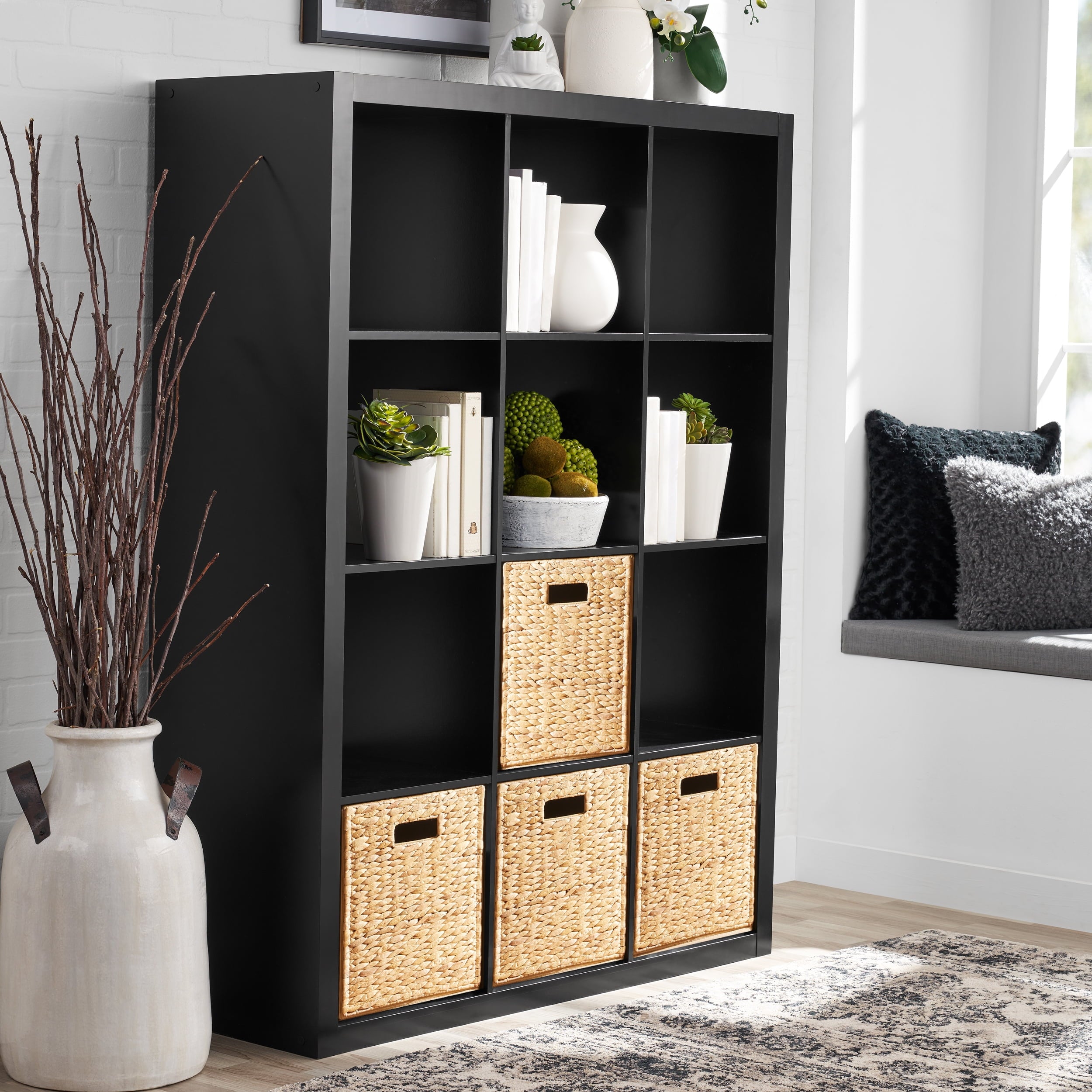 AVERO™ 12 Cube Storage Organizer, Solid Black - AVERO™