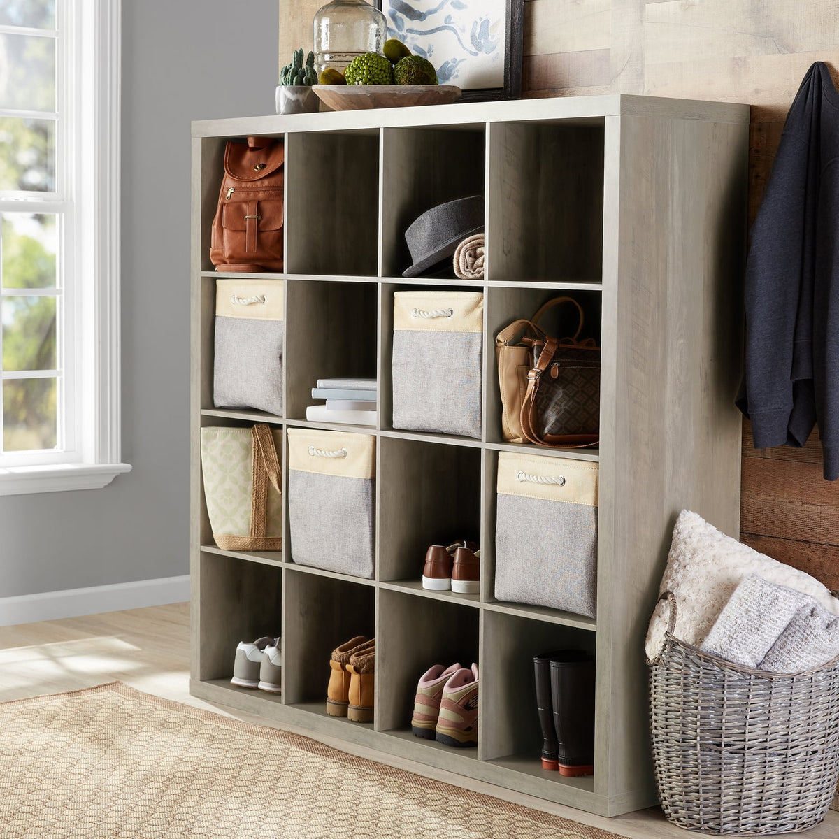 AVERO™ 16 Cube Storage Organizer, White Texture