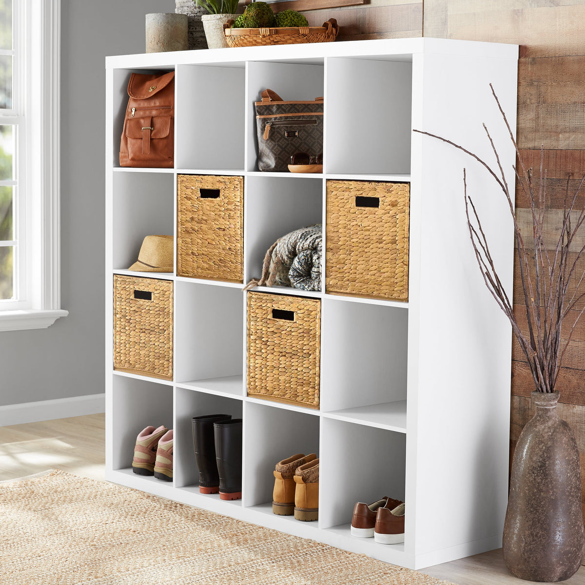AVERO™ 16 Cube Storage Organizer, White Texture - AVERO™