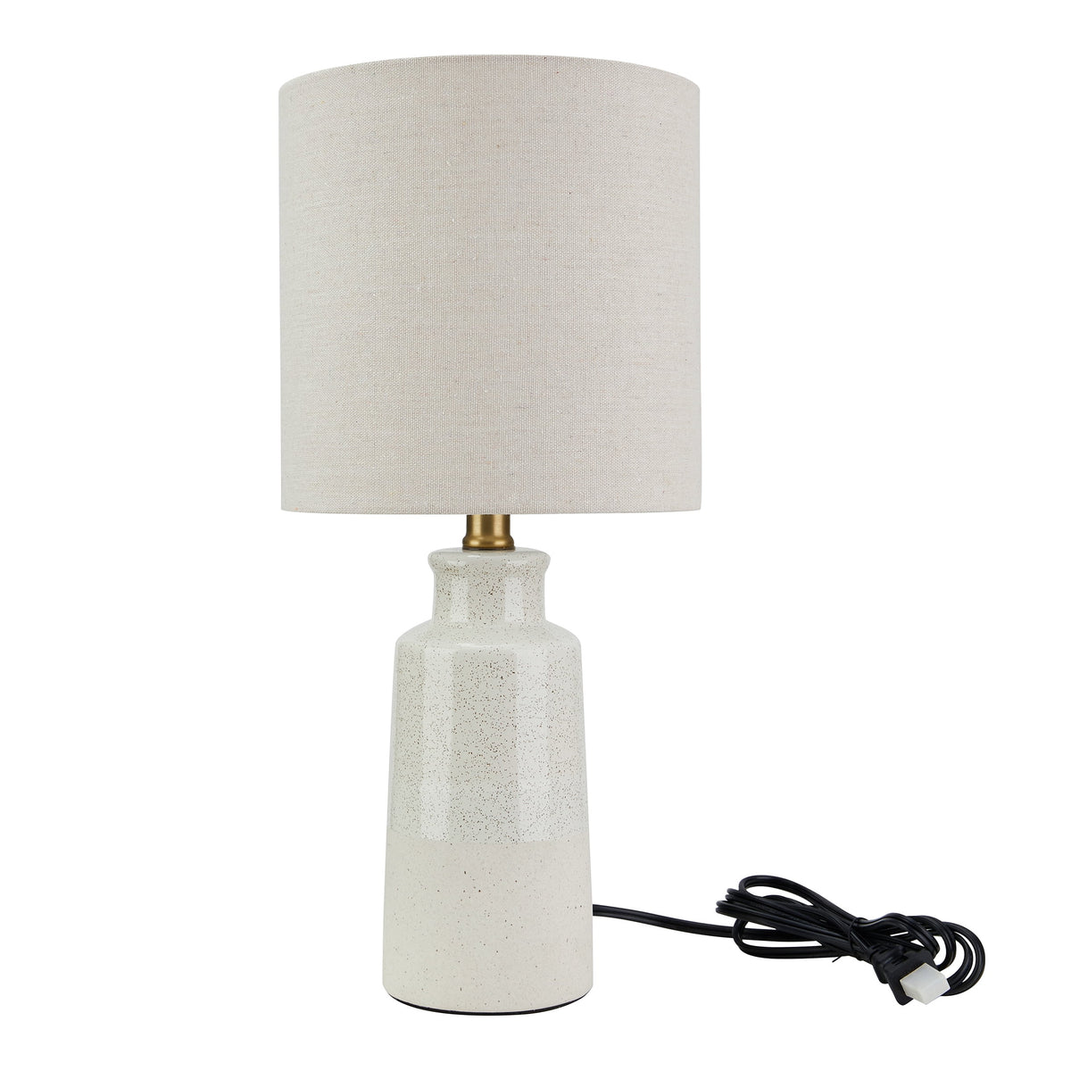 AVERO™ 17 in Reactive Glaze Ceramic Table Lamp with Off-White Shade - AVERO™