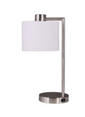 AVERO™ 18 in Silver Metal Table Lamp with Fabric Hardback Shade - AVERO™