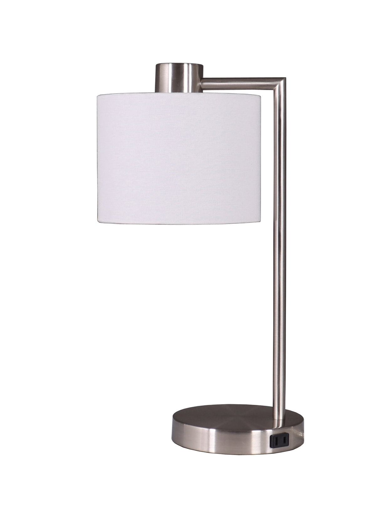 AVERO™ 18 in Silver Metal Table Lamp with Fabric Hardback Shade - AVERO™