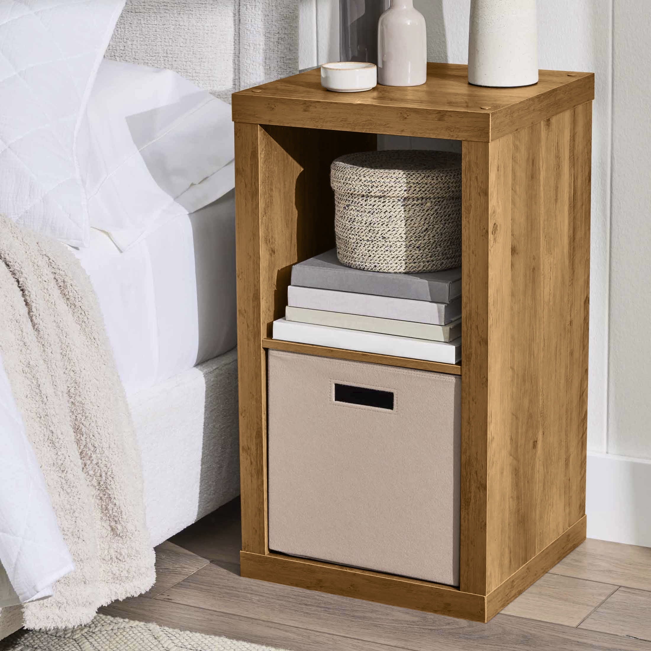 AVERO™ 2 Cube Storage Organizer, Textured White