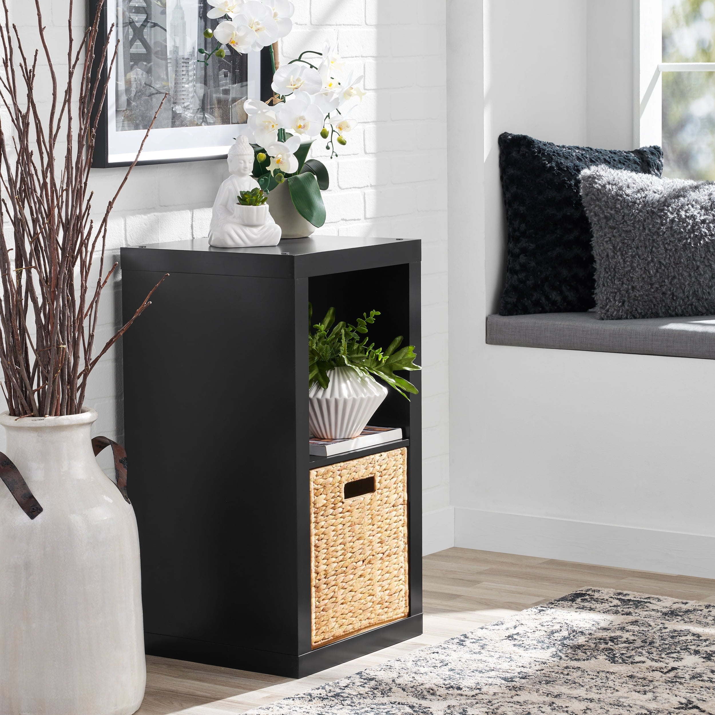AVERO™ 2 Cube Storage Organizer, Textured White