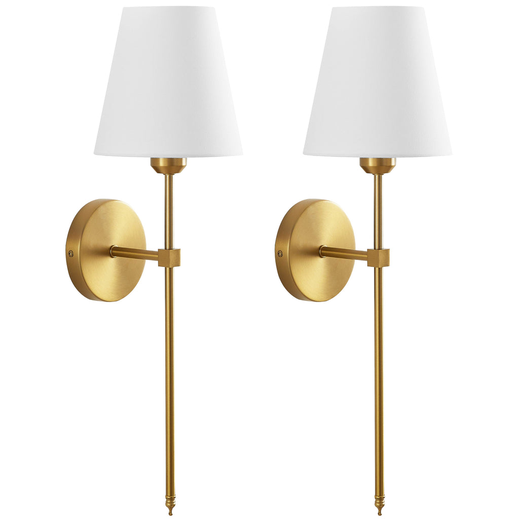 AVERO™ Contemporary Indoor 2-Pack Convertible LED Sconce Table Lamp, Gold - AVERO™