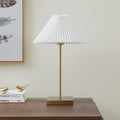 AVERO™ 21" Gold Brass Pleated Shade Table Lamp - AVERO™