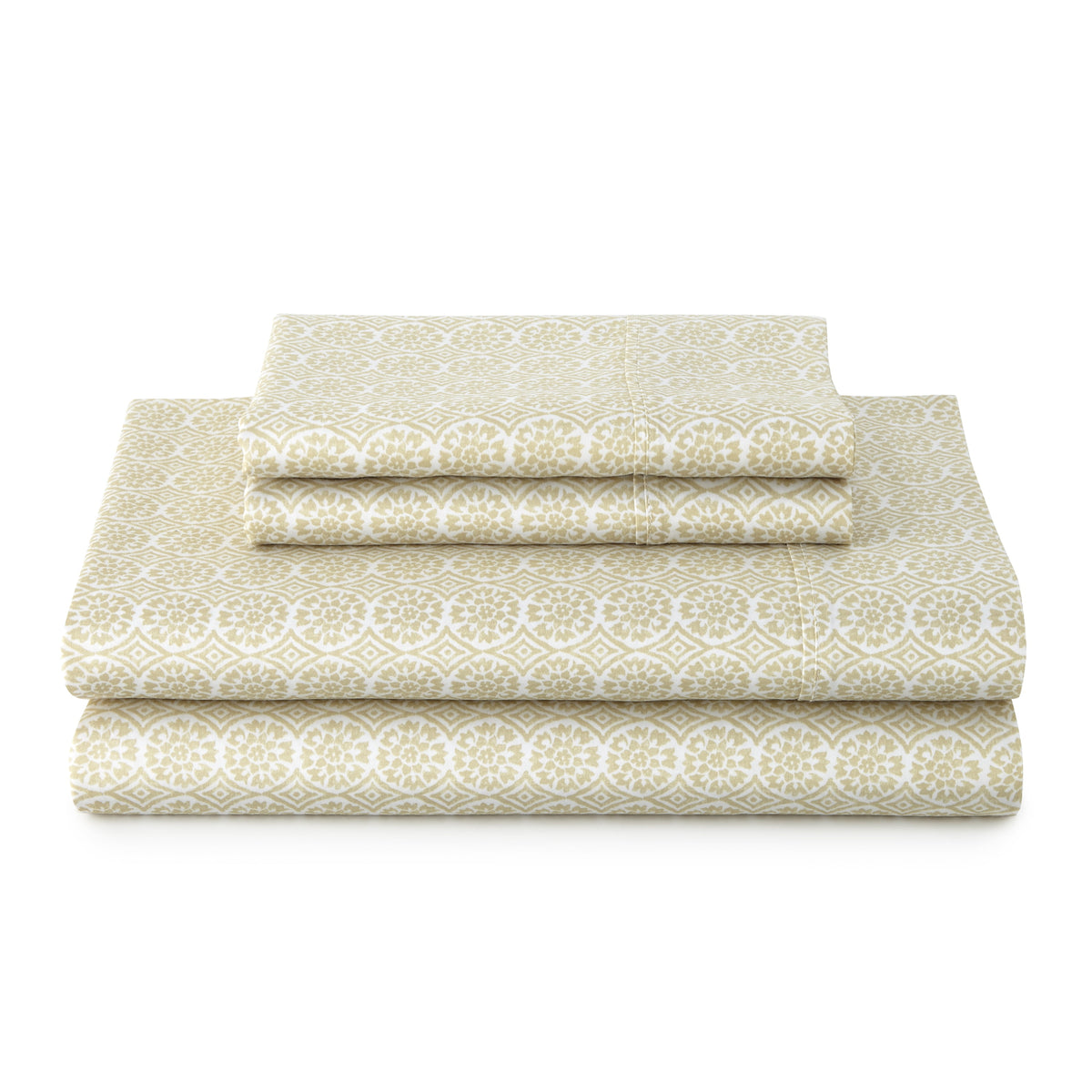 AVERO™ 4-Piece 300 Thread Count Bashful Blooms Cool Cotton Sateen Bed Sheet Set, Queen - Deep Pocket