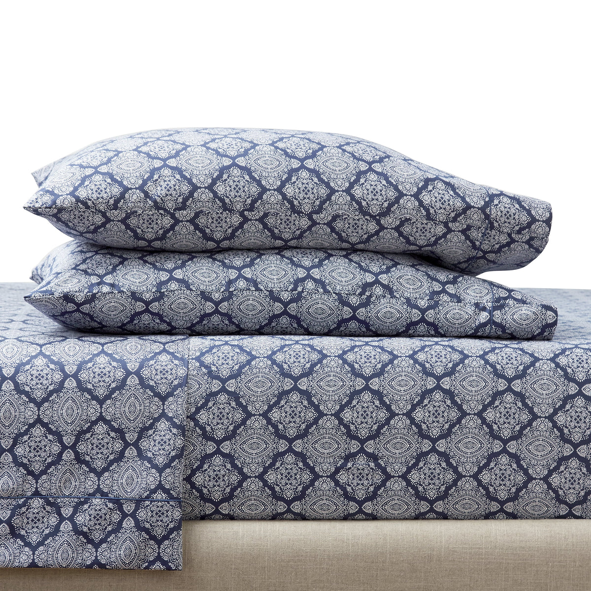 AVERO™ 4-Piece 400 Thread Count Cotton Sateen Performance Bed Sheet Set, Grey, Queen