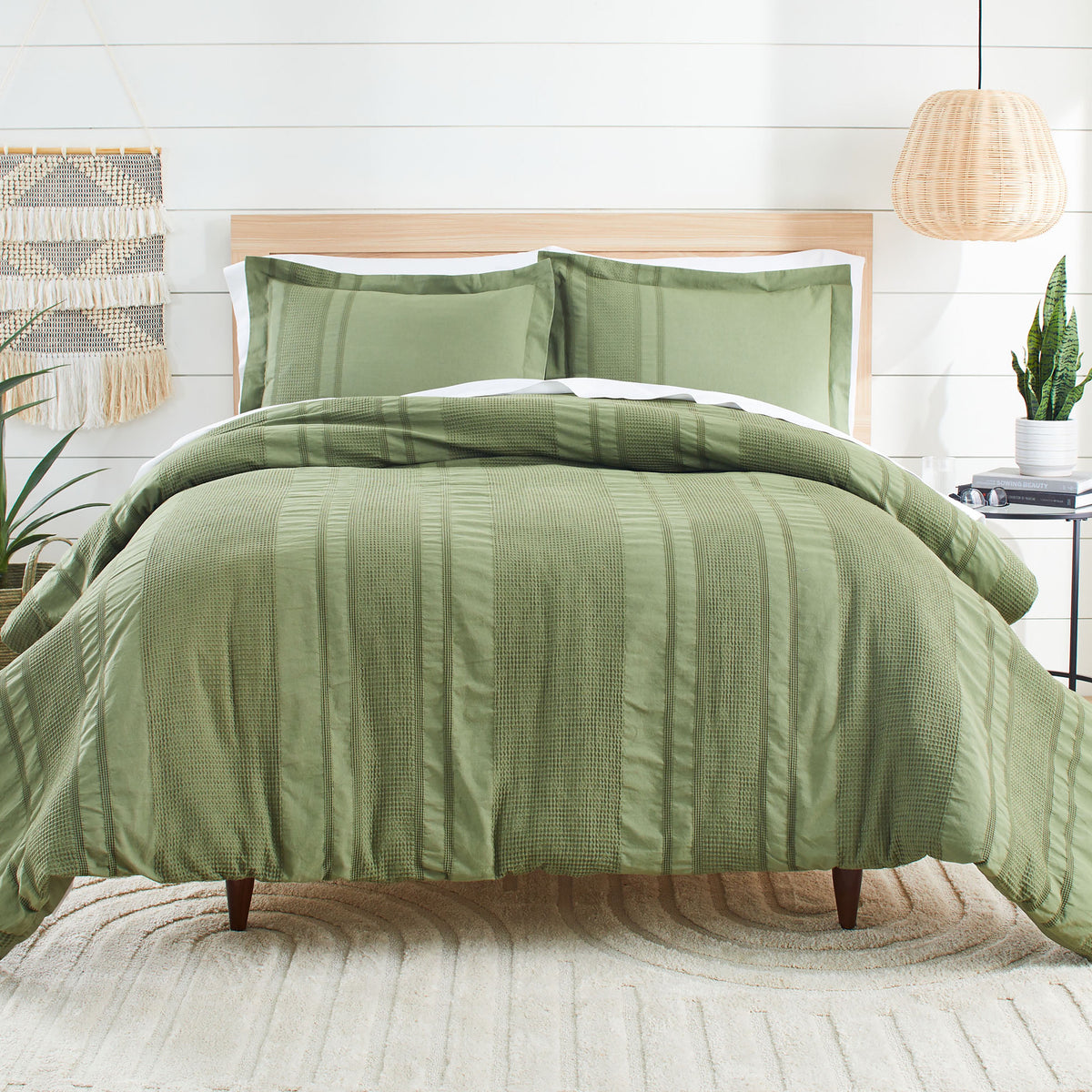 AVERO™ 3-Piece Cream Waffle Stripe Comforter Set, Full/Queen