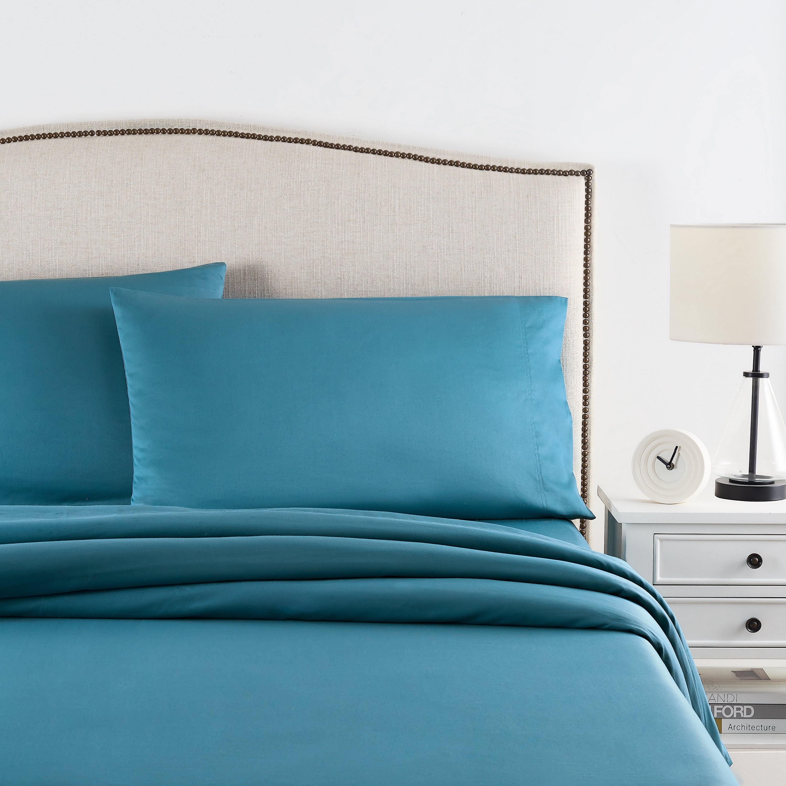 AVERO™ 300 Thread Count 100% Cotton Wrinkle Resistant Sheet Set, Full Soot Grey