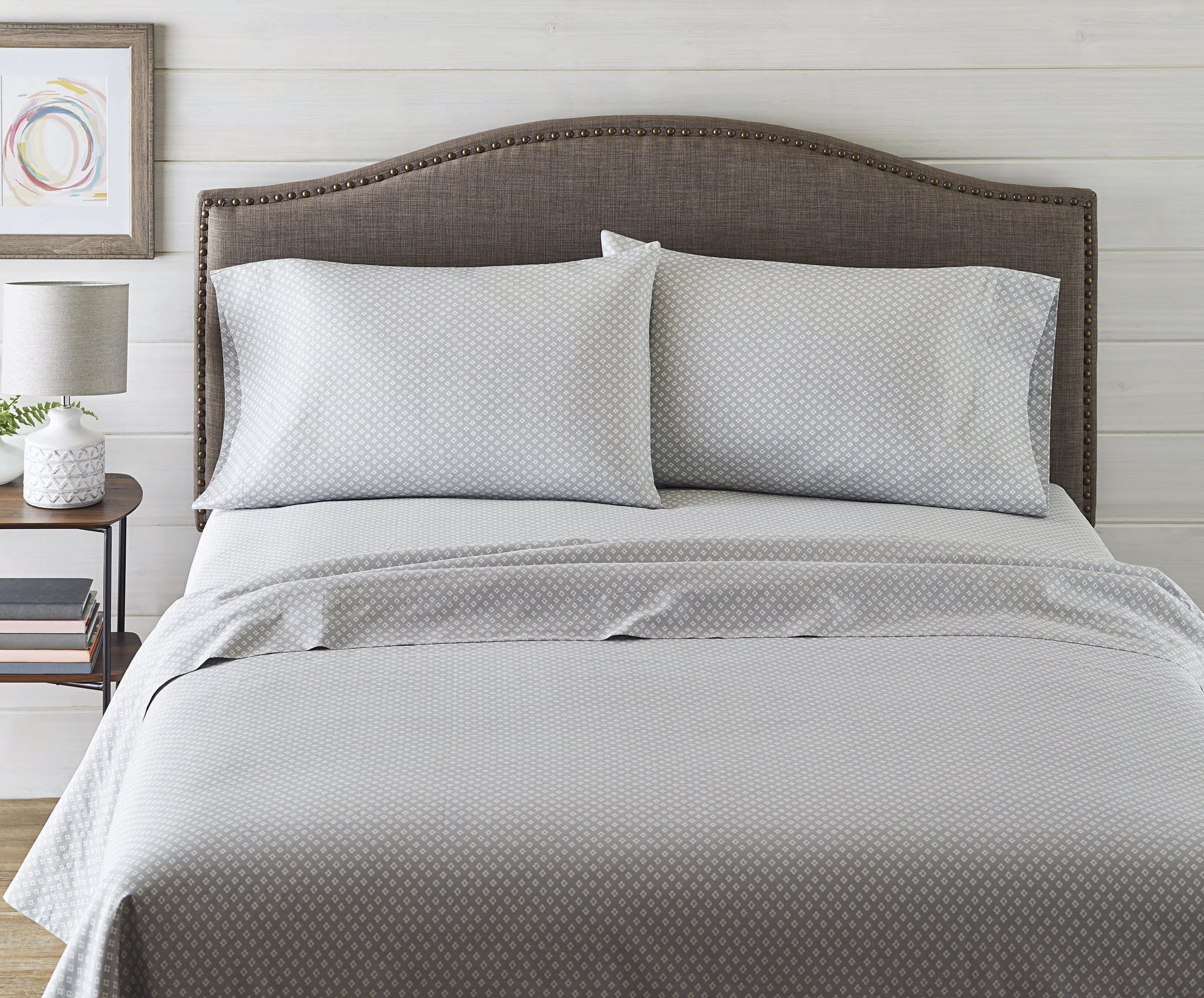 AVERO™ 300 Thread Count 100% Cotton Wrinkle Resistant Sheet Set, Full Soot Grey