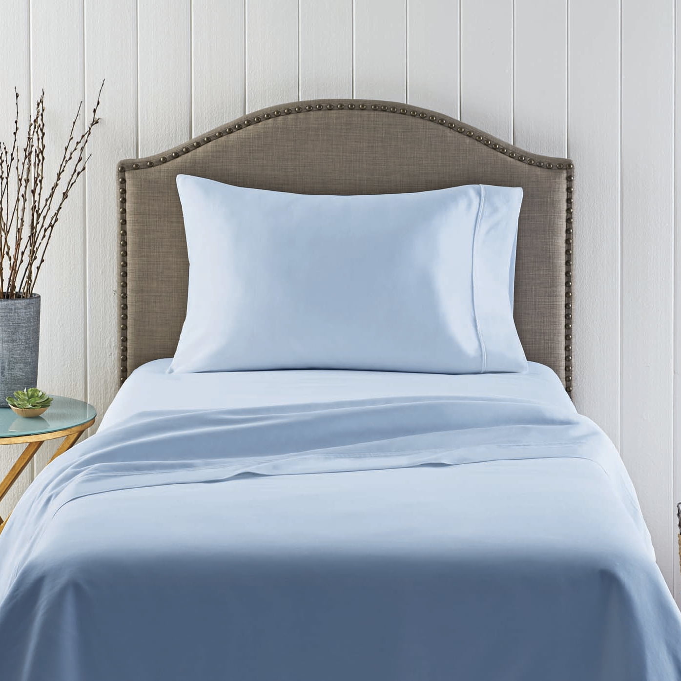 AVERO™ 300 Thread Count 100% Cotton Wrinkle Resistant Sheet Set, Full Soot Grey