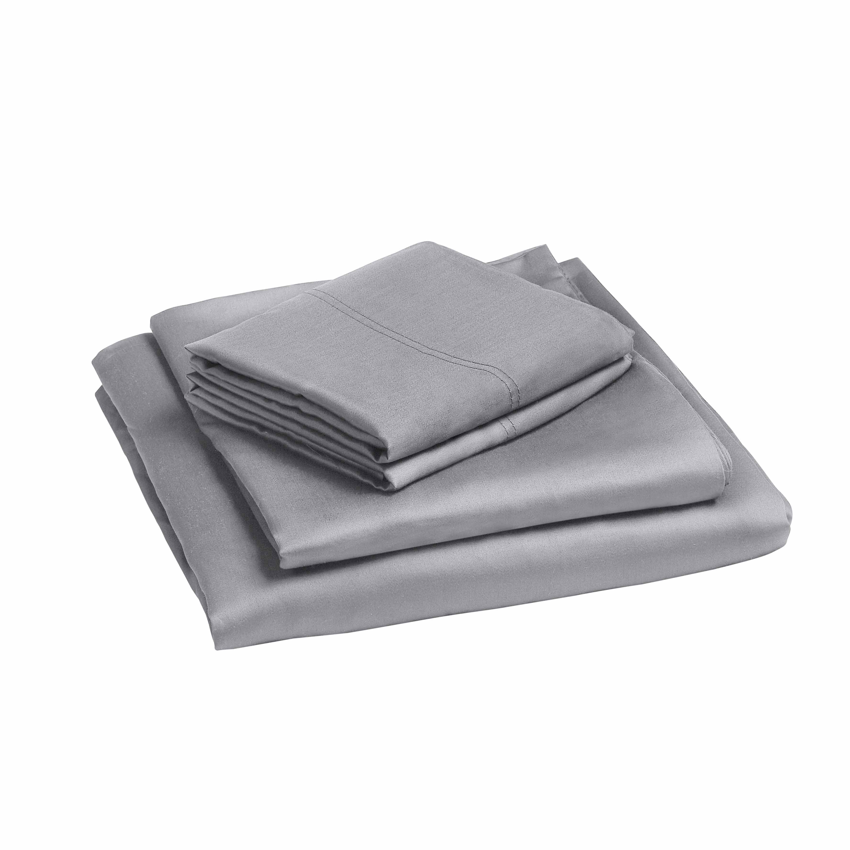 AVERO™ 300 Thread Count 100% Cotton Wrinkle Resistant Sheet Set, Full Soot Grey