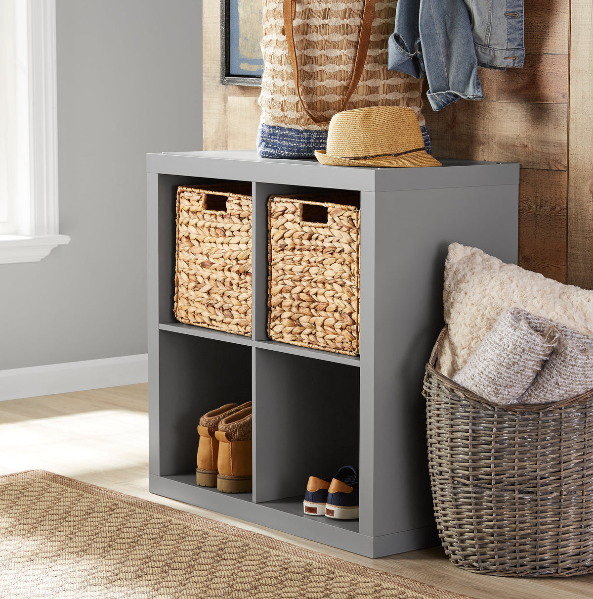 AVERO™ 4 Cube Storage Organizer, White Texture