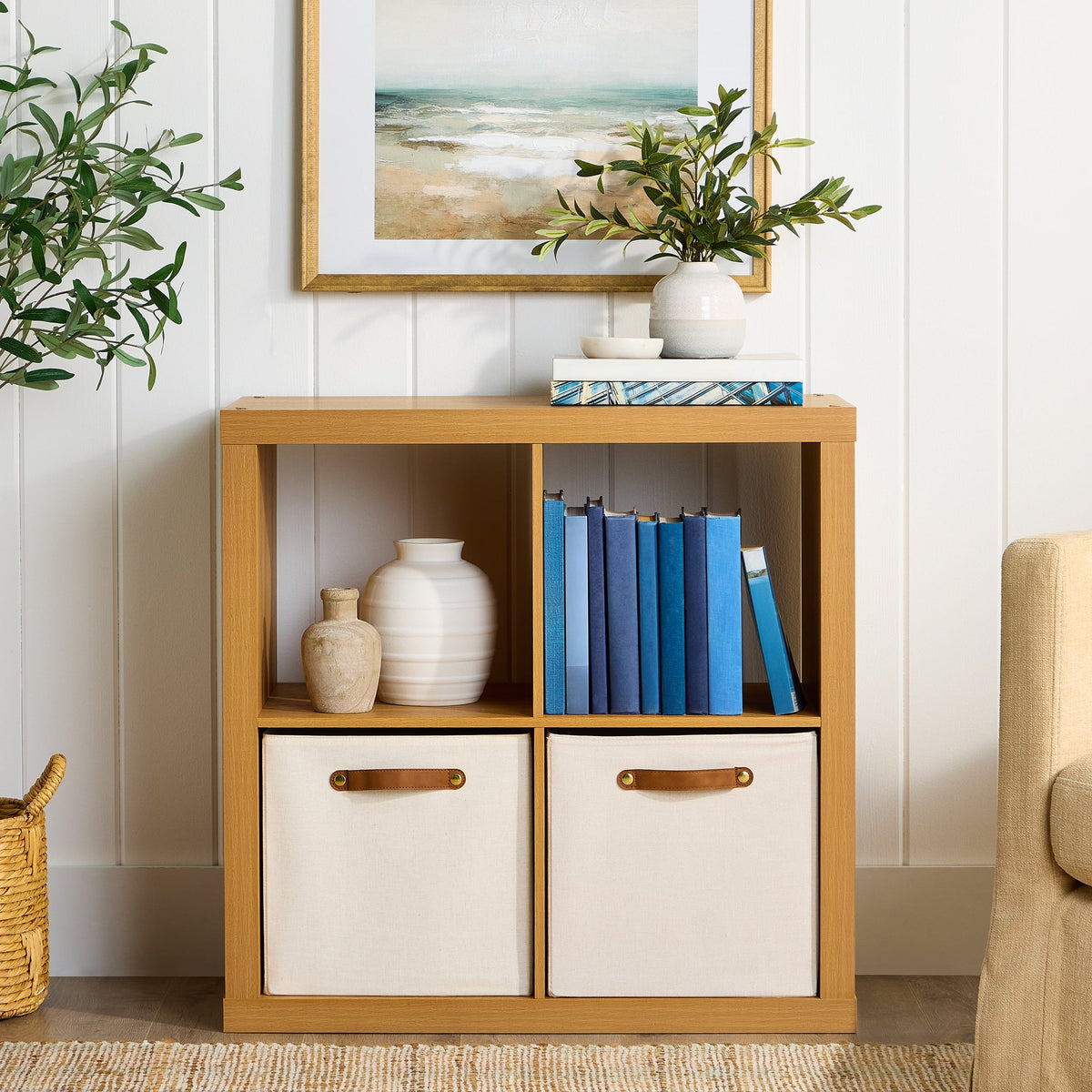 AVERO™ 4 Cube Storage Organizer, White Texture