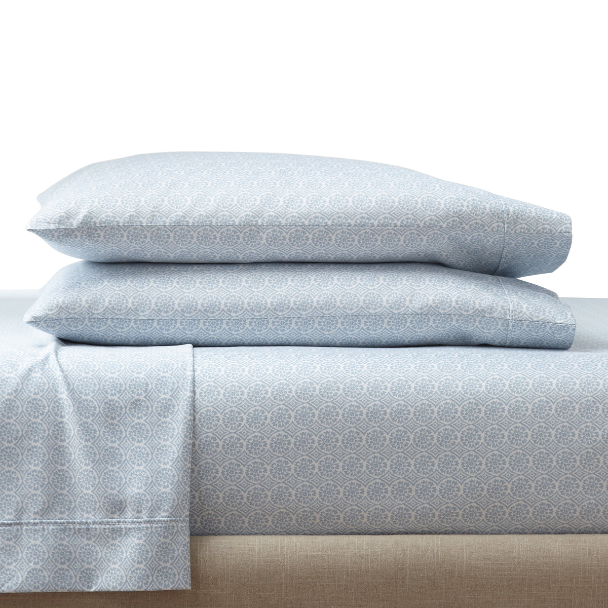 AVERO™ 4-Piece 300 Thread Count Bashful Blooms Cool Cotton Sateen Bed Sheet Set, Queen - Deep Pocket